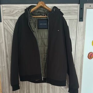 Tommy Hilfiger Black Puffer Jacket with Hood